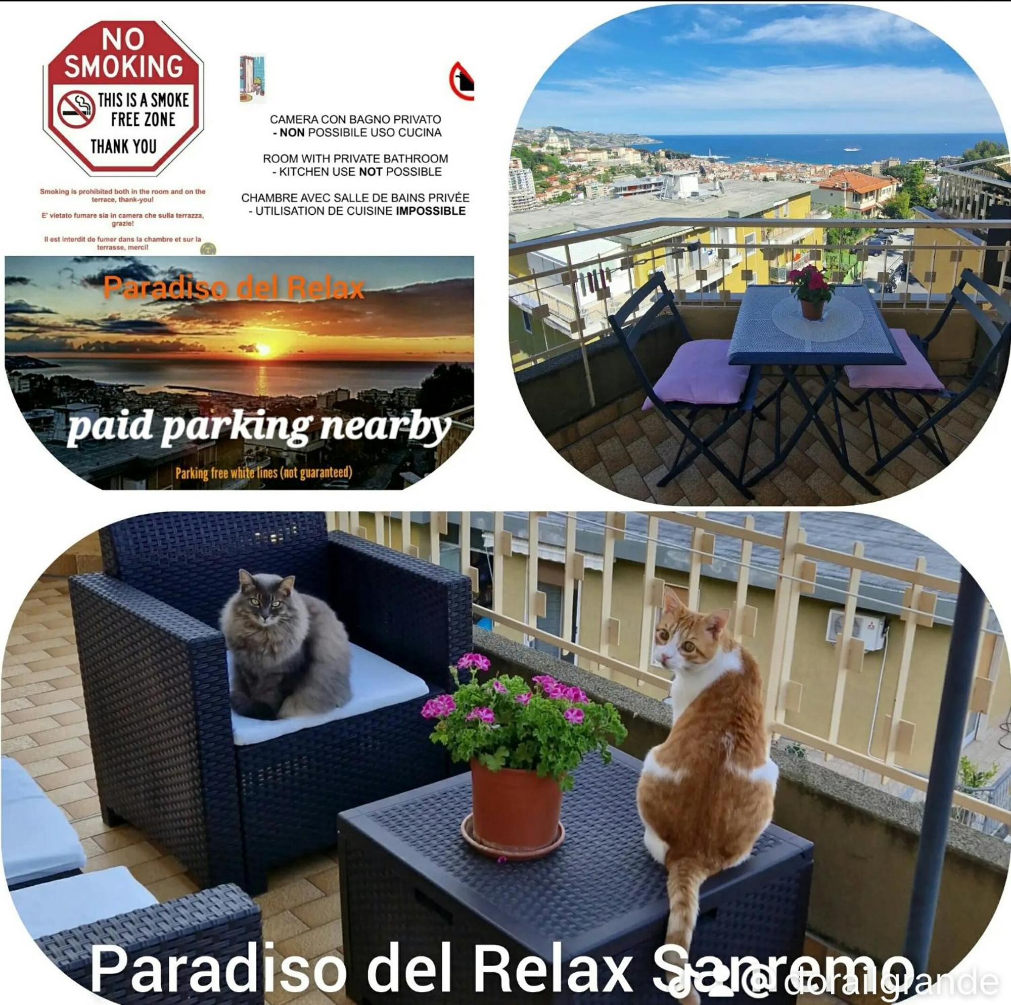 Il Paradiso Del Relax Private Room With Bathroom Parking Санремо Екстер'єр фото